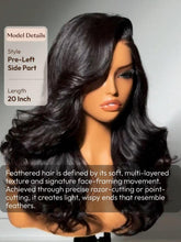 UNice 7x5 Lace Bye-Bye Slip TM Wig Feathered Layer Left Side Part 200% Density Wig with Secure Silicone Strips and Drawstring