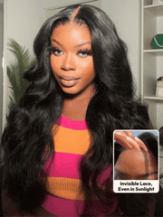 UNice 13x4 HD Real Scalp TM Wig Pull And Go Drawstring Loose Wave with Face Framing Curtain Bangs