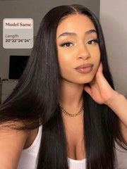 UNice Hair 4 Bundles Peruvian Straight Virgin Human Hair Extensions