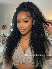 UNice Bye-Bye Knots TM 7x5 Lace Jerry Curl 150% Density Wig with Lived-In Coils