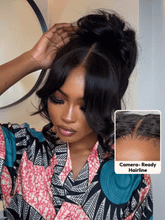 UNice 13x4 HD Real Scalp TM Wig Pull And Go Drawstring Loose Wave with Face Framing Curtain Bangs