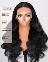 UNice Hair Full Lace Body Wave Transparent Lace Human Hair Wig Preplucked with Baby Hair