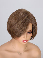 UNice Graceful Resolute Monofilament Semi Hand Tied Chocolate Mix Short Hair Wig