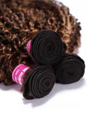 UNice Trending Curly Hair TL412# Color 3 Pieces Human Hair Weave On Sale