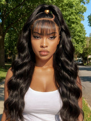 UNice 13x4 Pre-Everything TM Side-Part Fluffy Loose Wave Wig With Wispy Air Bangs