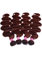 UNice Vibrant Reddish Brown Body Wave 4Pcs 100% Remy Human Hair Bundles Deal