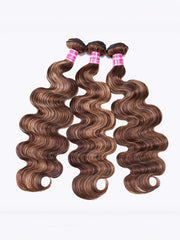 UNice Honey Blonde Piano Highlighted Body Wave 3Pcs Bundles With Closure Deal