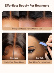 UNice 13x4 Lace Front Yaki Bob Wig Sweat-Proof Lace Cap- Pre-Cut, Pre-Bleached With Invisible Drawstring