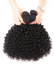 UNice Hair 3 Bundles Peruvian Jerry Curly Human Hair Weave
