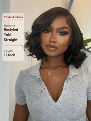 UNice Bye-Bye Knots Wig 7x5 & 13x4 Put On And Go Glueless Lace Bleached Knots Pre Layered Bob With Drawstring Wig