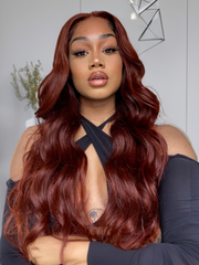 UNice Mahogany Reddish Brown Body Wave 3Pcs 100% Remy Human Hair Bundles
