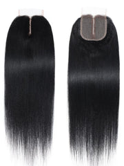 UNice Upgrade 4x0.75 T Part Closure Black Yaki Human Hair Closure