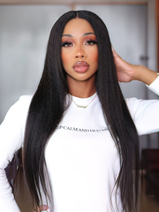 Unice Full Lace Straight Human Hair Wigs 180% Density & 7x5 Lace Yaki Straight Remy Hair Wigs