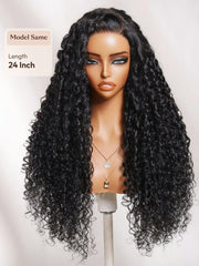 UNice 13x4 Bye Bye Slip TM Lace Frontal Natural Black Springy Curls with Natural Coily Texture Wig