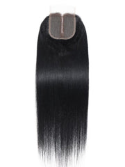 UNice Upgrade 4x0.75 T Part Closure Black Yaki Human Hair Closure