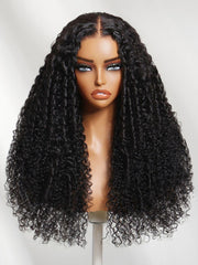 UNice Bye-Bye Knots TM 7x5 Lace Black Defined Coils 3C-4A Blend Curly Wig with Invisi Drawstring