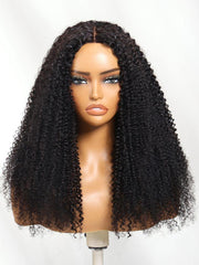UNice Maxreal Half Wig 2x4 Lace Part Black Kinky Curly Wig