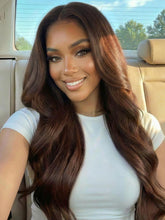 UNice 7x5 Bye Bye Slip TM Lace Auburn/Red Brown Yaki Straight Wig with Invisi Drawstring