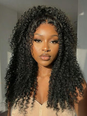 UNice Bye-Bye Knots TM 7x5 Lace Black Fluffy Kinky Coils Texture Wig with Invisi Drawstring