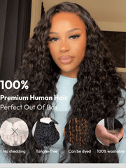 UNice 13x4 Pre-Everything TM Natural Black Micro Water Wave Wig with Invisi Drawstring