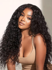 UNice 13x4 Pre-Everything TM Natural Black Micro Water Wave Wig with Invisi Drawstring