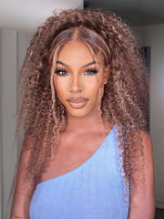 UNice Blonde Highlight Piano Color 4 Bundles Of Curly Weave Hair Deal
