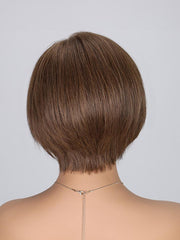 UNice Graceful Resolute Monofilament Semi Hand Tied Chocolate Mix Short Hair Wig