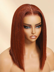 UNice Bye-Bye Slip TM 7x5 Lace Reddish Brown Yaki Bob Wig
