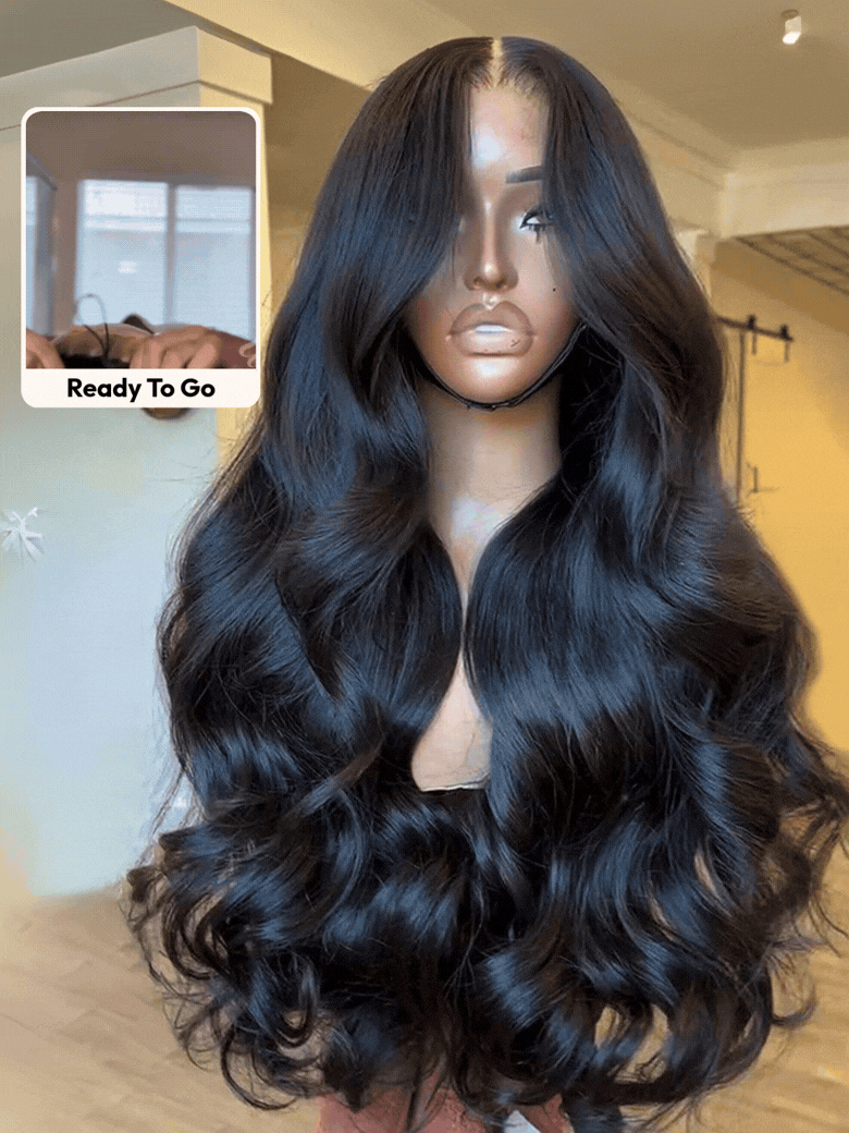 13x4 Bye-Bye Slip Body Wave Lace Frontal Wig - Pull & Go Fit Ear-to-Ear with Invisi Drawstring