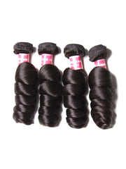 UNice Peruvian Loose Wave Remy Human Hair Weft 4Pcs/Pack