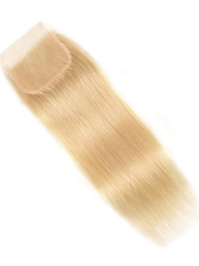 UNice 613 Blonde 4x4 Straight Virgin Human Hair Lace Closure Free Part