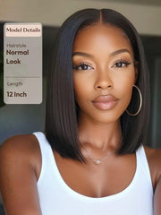 UNice 7x5 Bye Bye Slip TM Glueless Lace Black Yaki & Pre Layered & 13x4 Pre Everything Yaki Bob Bleached Knots Drawstring Wig