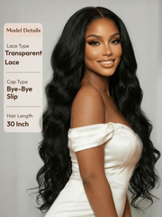 UNice Bye-Bye Slip 7x5 Glueless Lace Body Wave Lace Front Drawstring Wig Adjustable Cap
