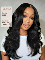 UNice 7x5 Lace Bye-Bye Slip TM Wig Feathered Layer Left Side Part 200% Density Wig with Secure Silicone Strips and Drawstring
