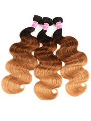 UNice Hair 3 Bundles Brazilian Ombre Body Wave Human Hair