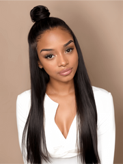 Unice Full Lace Straight Human Hair Wigs 180% Density & 7x5 Lace Yaki Straight Remy Hair Wigs