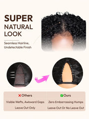 UNice EasiContour TM V Part Black to Chestnut Brown Ombre Body Wave Wig With Invisi Drawstring