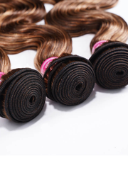 UNice Luxurious Honey Blonde Highlight Body Wave Human Hair 1 Bundle
