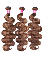 UNice Mix Color Body Wave Hair Weaving 3 Bundles Honey Blonde Color