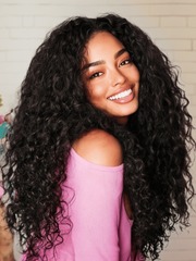 UNice Blend & Secure 10 seconds flip-over Half Wig Water Wave With Drawstring Glueless Wig