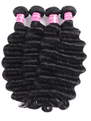 UNice Hair 4pcs Loose Deep Wave Virgin Human Hair Weft