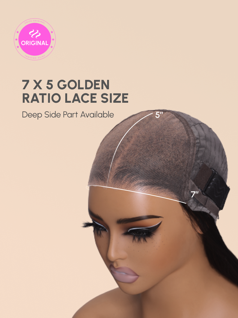 UNice Bye-Bye Slip TM 7x5 Lace Reddish Brown Yaki Bob Wig