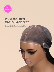 UNice Bye-Bye Slip TM 7x5 Lace Reddish Brown Yaki Bob Wig