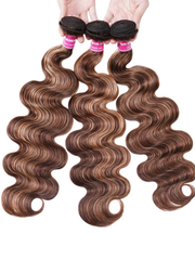 UNice Mix Color Body Wave Hair Weaving 3 Bundles Honey Blonde Color