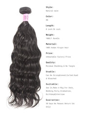 UNice Hair Icenu Series Hair Products 1Bundle Virgin Human Hair Natural Wave