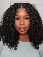 UNice Maxreal Half Wig 2x4 Lace Part Black Kinky Curly Wig