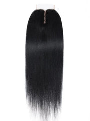 UNice Upgrade 4x0.75 T Part Closure Black Yaki Human Hair Closure