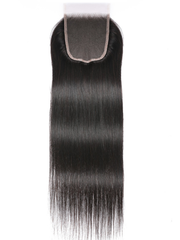 UNice Hair 5X5 HD Lace Closure With 4 Bundles Straight Hair 100% Transparent Lace Closure Invisible Knots Icenu Series