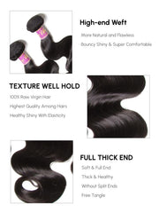 UNice Premium Raw Virgin Hair Body Wave Bundles