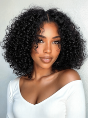 UNice InvisiBlend TM V part Wig Beginner Friendly Kinky Curly Protective Style Human Hair Wig 180% Density Protect Your Natural Hair
